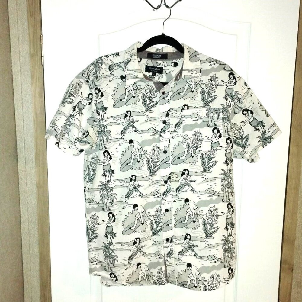 Eighty Eight Platinum men's Sz L short sleeve button up Surfer shirt